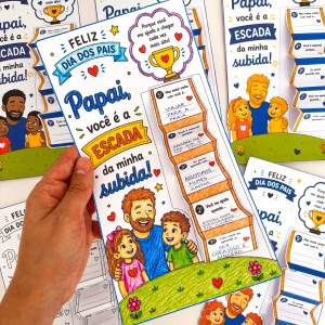 Cartão: A Escada do Papai - Dia dos Pais